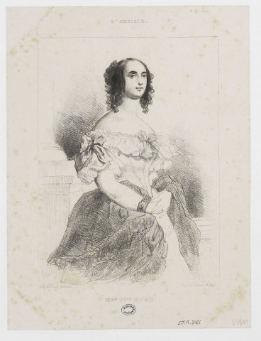Mme V[ic]tor Hugo. [image fixe] / Célestin Nanteuil  ; Louis Boulanger , Paris, 1839