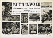 Buchenwald : 10ème anniversaire de la Libération des camps hitlériens.- S.l. : Edition de la Fédération Internationale des Résistants, s.d., affiche