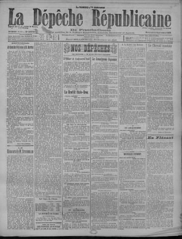 05/09/1923 - La Dépêche républicaine de Franche-Comté [Texte imprimé]
