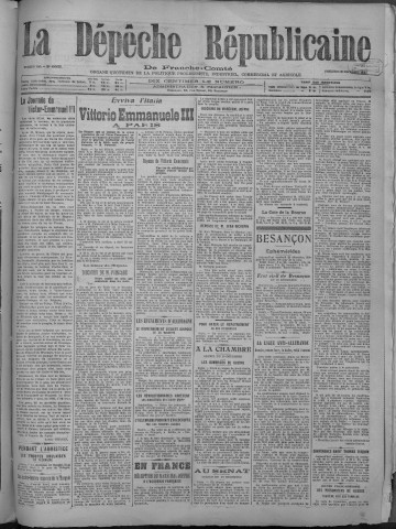 20/12/1918 - La Dépêche républicaine de Franche-Comté [Texte imprimé]