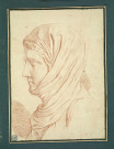 Tête de femme à demi-voilée , [S.l.] : [s.n.], [1700-1800]