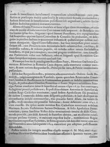 Beatissime Pater. Hic tota Sequanorum Provincia... [Signé : Richard]