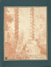 14 - Vue des colonnes du belvédère de la villa Aldobrandini à Frascati , [Rome], [1761]