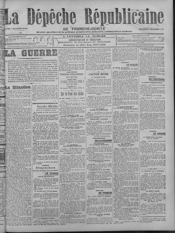 06/12/1914 - La Dépêche républicaine de Franche-Comté [Texte imprimé]