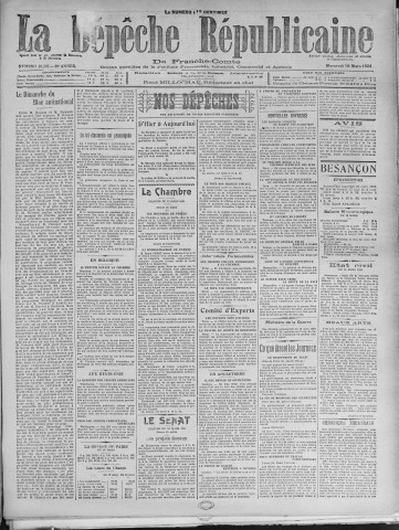 19/03/1924 - La Dépêche républicaine de Franche-Comté [Texte imprimé]