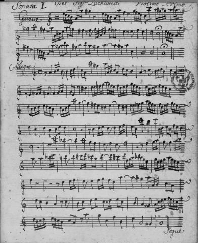 [Sonate] Del sig. Luchatelli [Musique manuscrite]
