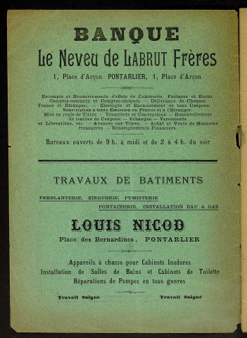 L'ami du peuple. Almanach du "Journal de Pontarlier" : 1906 , Pontarlier : E. Thomas