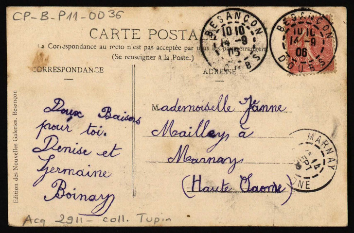 Souvenir de Besançon [image fixe] , Besançon : Editions des Nouvelles Galeries, 1904/1906