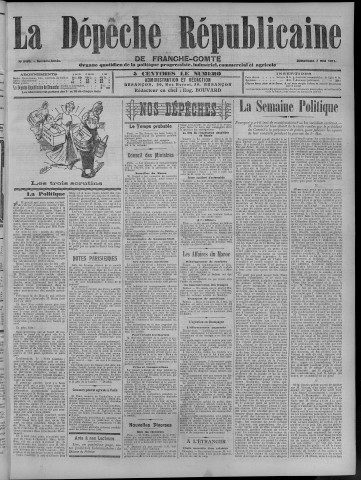 07/05/1911 - La Dépêche républicaine de Franche-Comté [Texte imprimé]