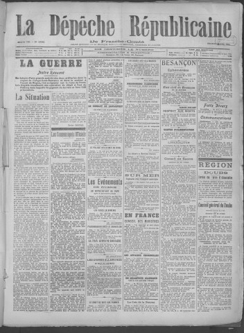 24/04/1918 - La Dépêche républicaine de Franche-Comté [Texte imprimé]