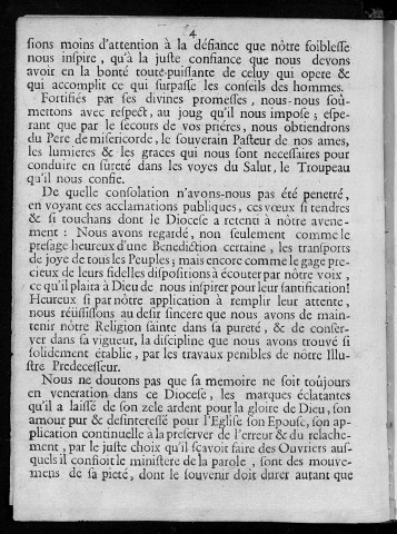Lettre pastorale de Monseigneur... archevêque de Besançon au clergé et au peuple de son diocèse [6 décembre 1699]