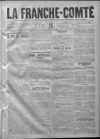 03/06/1887 - La Franche-Comté : journal politique de la région de l'Est