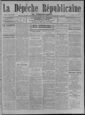 15/06/1911 - La Dépêche républicaine de Franche-Comté [Texte imprimé]