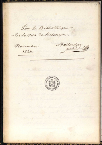 Ms 891 - « Assertion erronée et ultérieurement rectifiée concernant la mémoire de S. M. l'impératrice Joséphine »