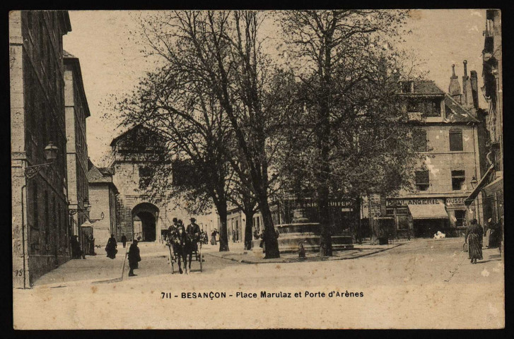 Besançon - Besançon - Place Marulaz et Porte d'Arènes. [image fixe] , 1904/1908