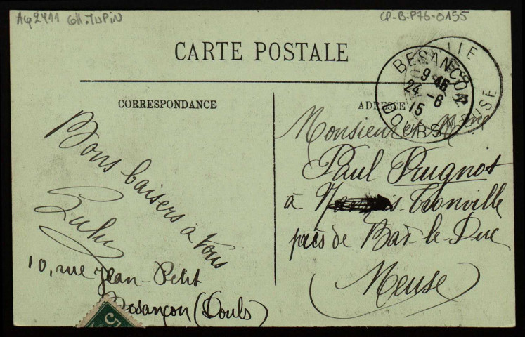 Besançon. - Passerelle de la Soierie. - LL. [image fixe] , Paris : Lévy Louis et fils, 1904-1915