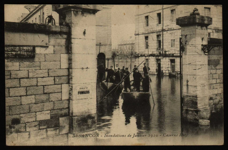 Besançon - Les Inondations de Janvier 1910 - Caserne Ruty. [image fixe] , 1904/1910
