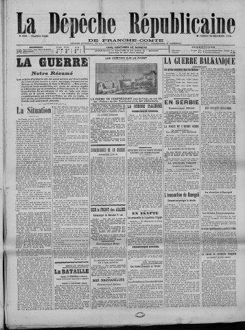 15/12/1915 - La Dépêche républicaine de Franche-Comté [Texte imprimé]