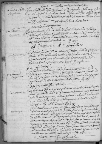 Paroisse Sainte Madeleine : baptêmes (naissances), mariages, sépultures (décès) (2 janvier 1686 - 31 décembre 1686)