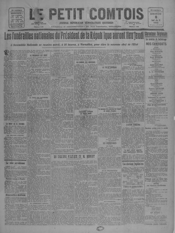 08/05/1932 - Le petit comtois [Texte imprimé] : journal républicain démocratique quotidien