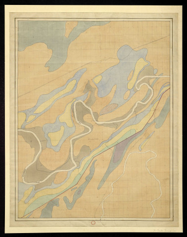 Carte géologique de la région de Boussières [dessin] , [S.l.] : [A. Vézian], [1900-2000]