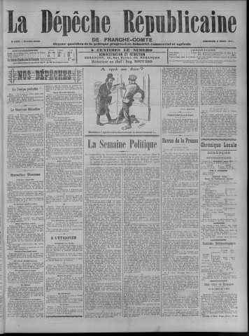 05/03/1911 - La Dépêche républicaine de Franche-Comté [Texte imprimé]