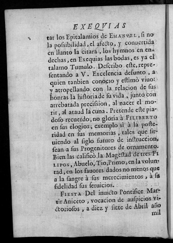 Exequias dle Serenissimo Principe Emanuel Filiberto a D. Gaspar de Guzman...