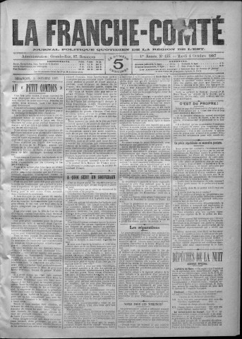 04/10/1887 - La Franche-Comté : journal politique de la région de l'Est
