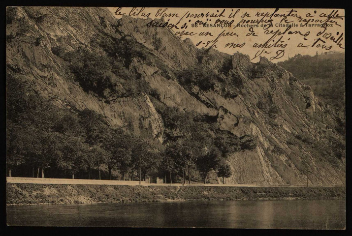 Besançon - Rochers de la Citadelle à Tarragnoz. [image fixe] 1904/1906