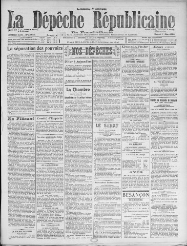 01/03/1924 - La Dépêche républicaine de Franche-Comté [Texte imprimé]