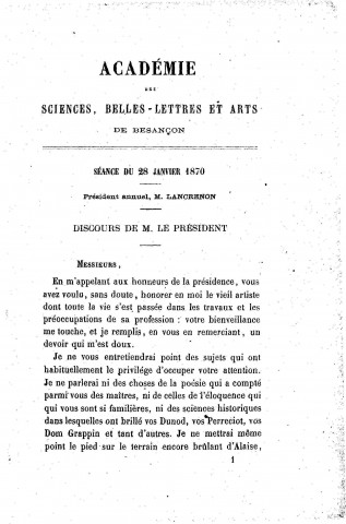 01/01/1870 - Séances publiques [Texte imprimé] /