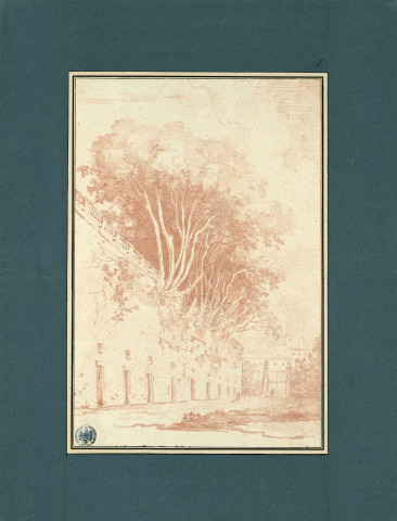 7 - Entrée d'un jardin , Italie, Rome, vers 1759-1760