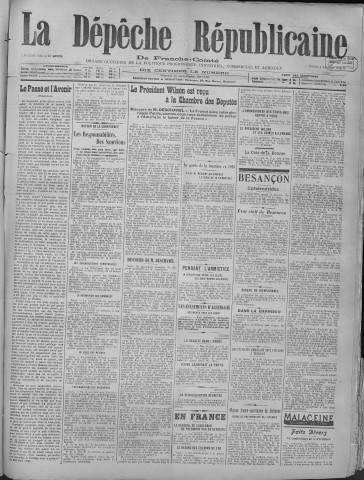 04/02/1919 - La Dépêche républicaine de Franche-Comté [Texte imprimé]