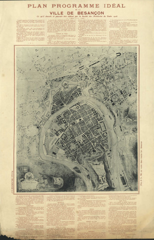 Plan et programme idéal de la ville de Besançon ("ce qu'il devrait et pourrait être élaboré par la Société des architectes du Doubs 1906")