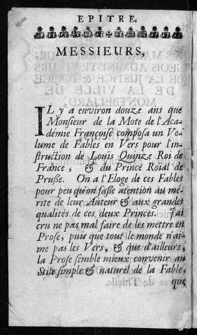 Les fables nouvelles de La Mote mises en prose par J* P** N*** D* C** D* V** M*** à E**
