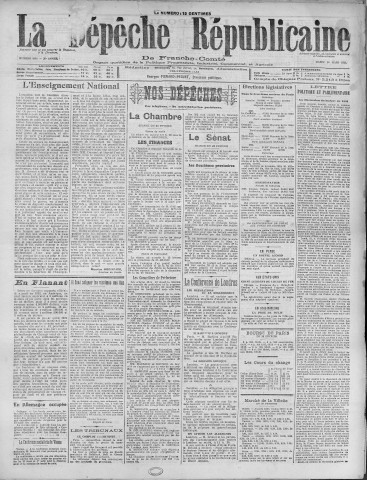 01/03/1921 - La Dépêche républicaine de Franche-Comté [Texte imprimé]