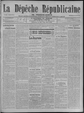 26/07/1911 - La Dépêche républicaine de Franche-Comté [Texte imprimé]