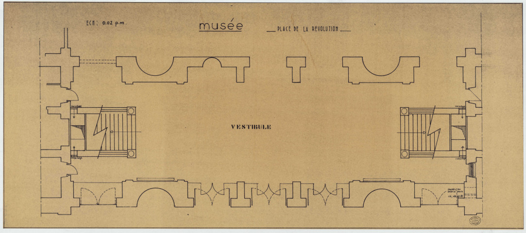 Plans du vestibule (3 exemplaires, s.d.)