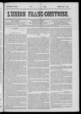 04/03/1871 - L'Union franc-comtoise [Texte imprimé]