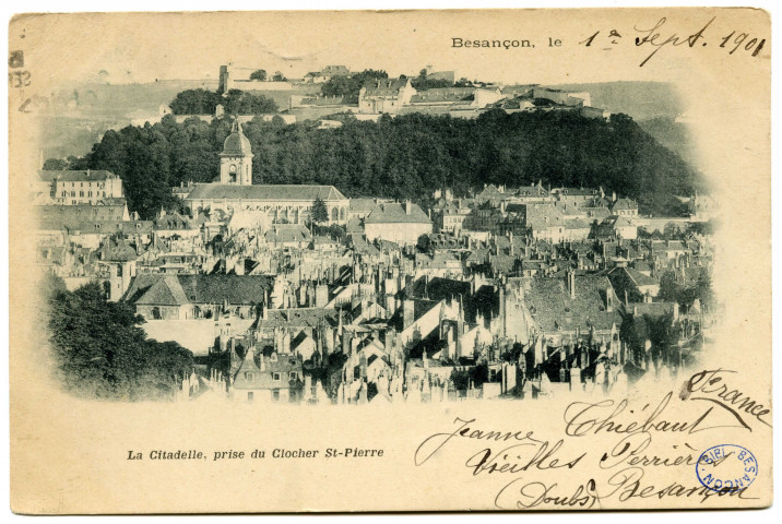 [Besançon] La Citadelle, prise du Clocher St-Pierre [image fixe] , 1901/1930