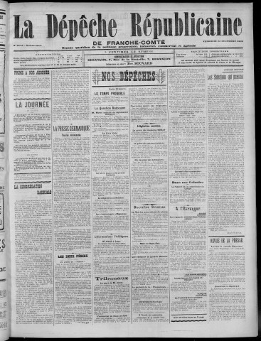 22/12/1905 - La Dépêche républicaine de Franche-Comté [Texte imprimé]