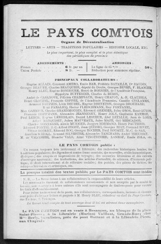 10/09/1900 - Le Pays comtois [Texte imprimé]