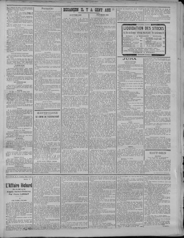21/01/1923 - La Dépêche républicaine de Franche-Comté [Texte imprimé]