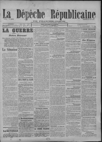 30/06/1916 - La Dépêche républicaine de Franche-Comté [Texte imprimé]