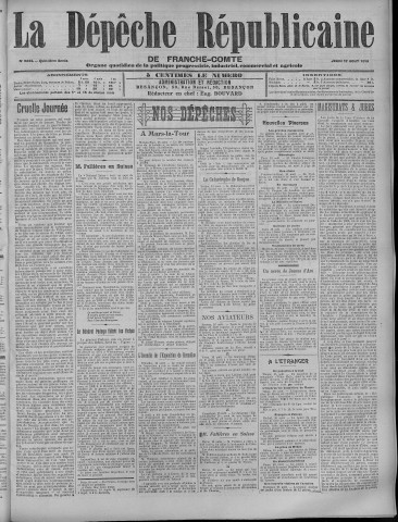17/08/1910 - La Dépêche républicaine de Franche-Comté [Texte imprimé]