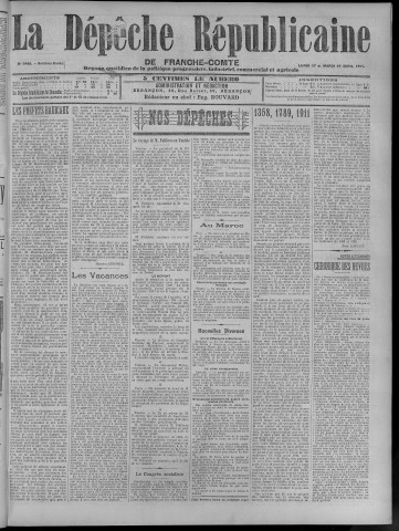 17/04/1911 - La Dépêche républicaine de Franche-Comté [Texte imprimé]