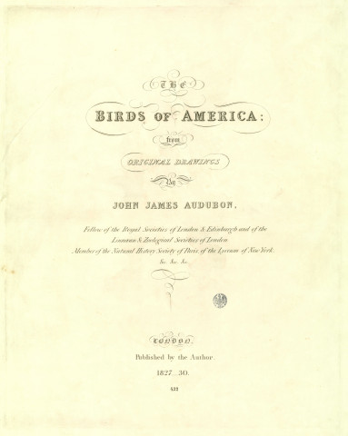 The birds of America from original drawings / John-James Audubon