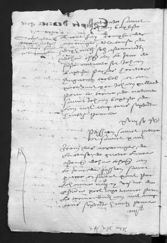 Comptes de la Ville de Besançon, recettes et dépenses, Compte de Jehan Grégoire (1er juin 1578 - 31 juillet 1578)