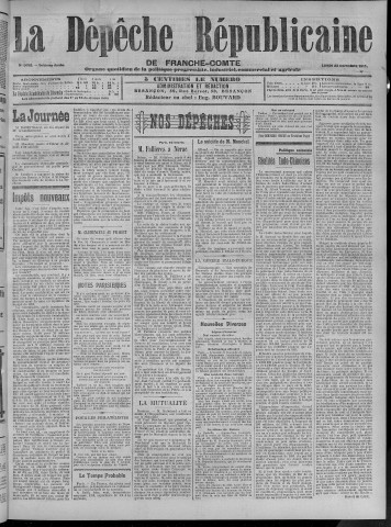 23/10/1911 - La Dépêche républicaine de Franche-Comté [Texte imprimé]