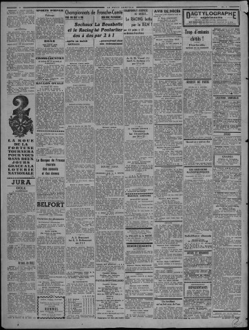 13/01/1942 - Le petit comtois [Texte imprimé] : journal républicain démocratique quotidien